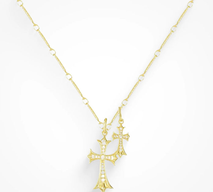 double cross necklace